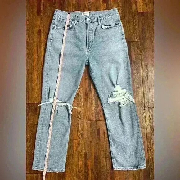 AGOLDE Riley High Rise Straight Jean in Blitz - Picture 2 of 13